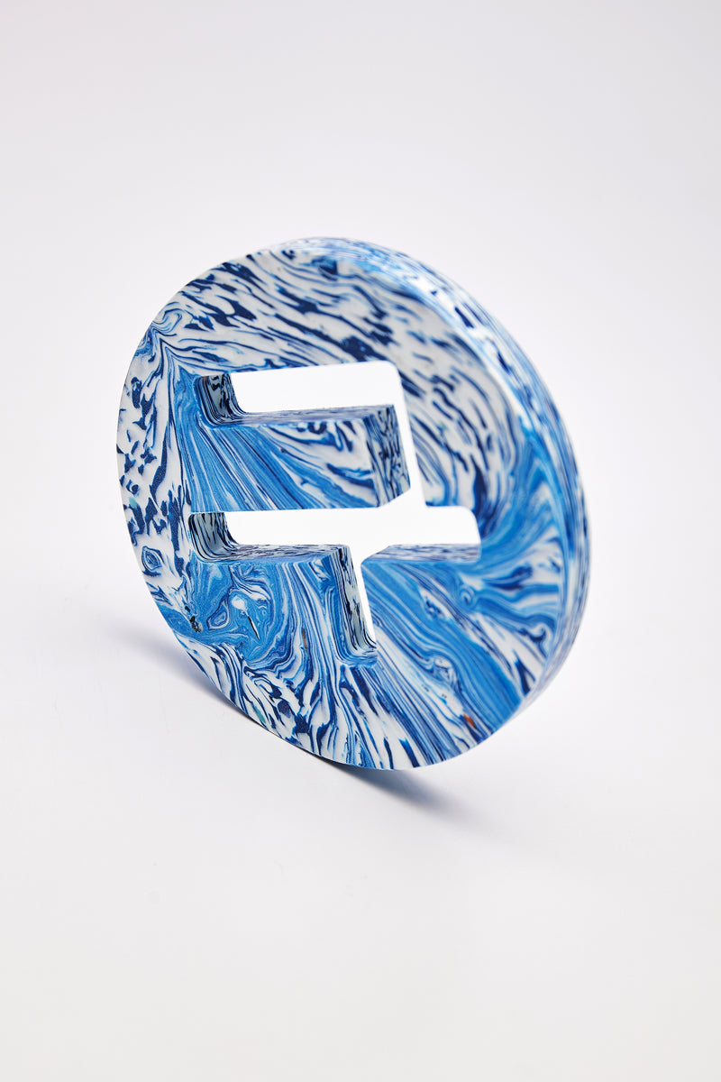 TABLEWARE, PLASTIC - PG COASTER SET OF 4 BLUE WAVE