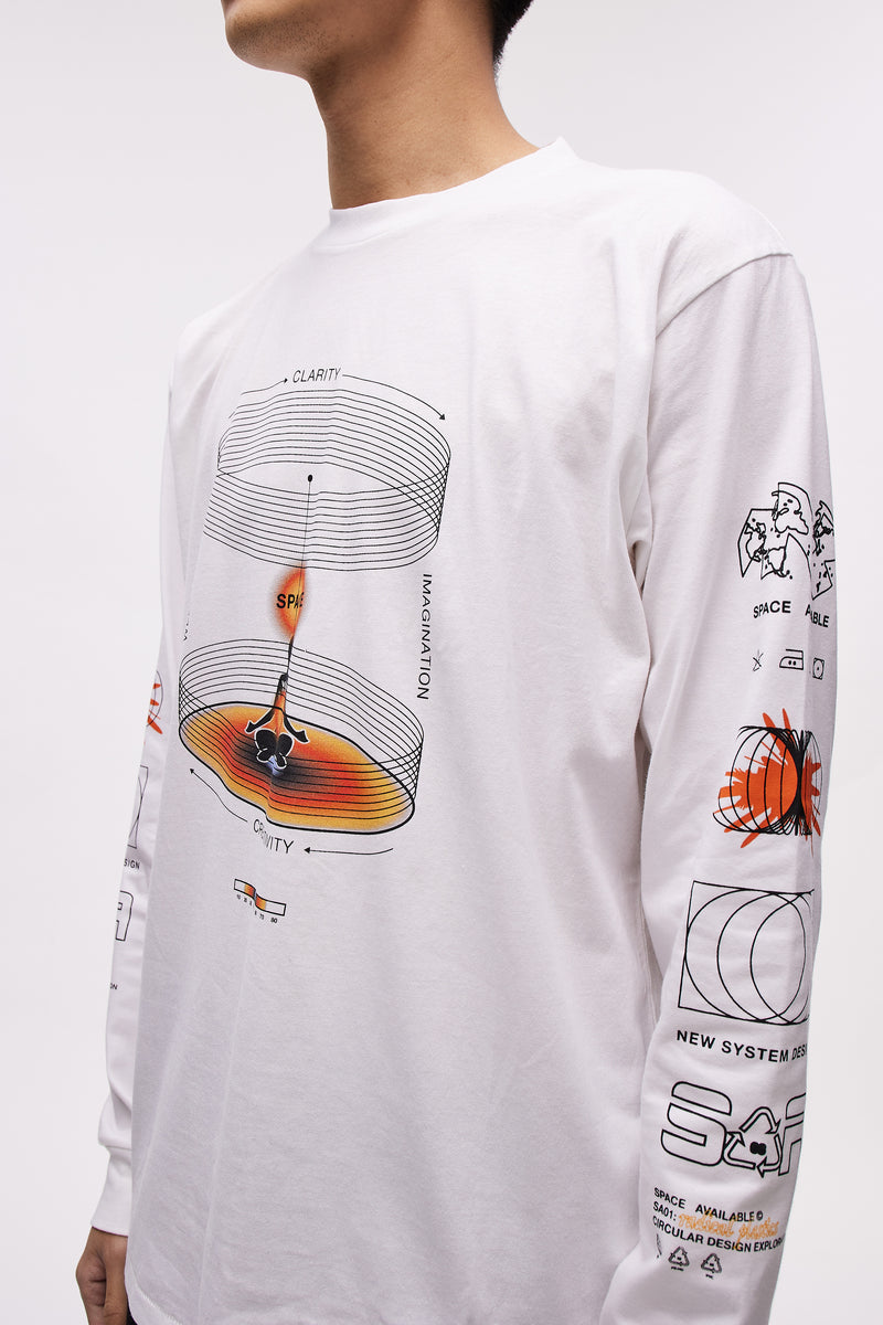 LONG SLEEVE T-SHIRT WHOLE BEING WHITE