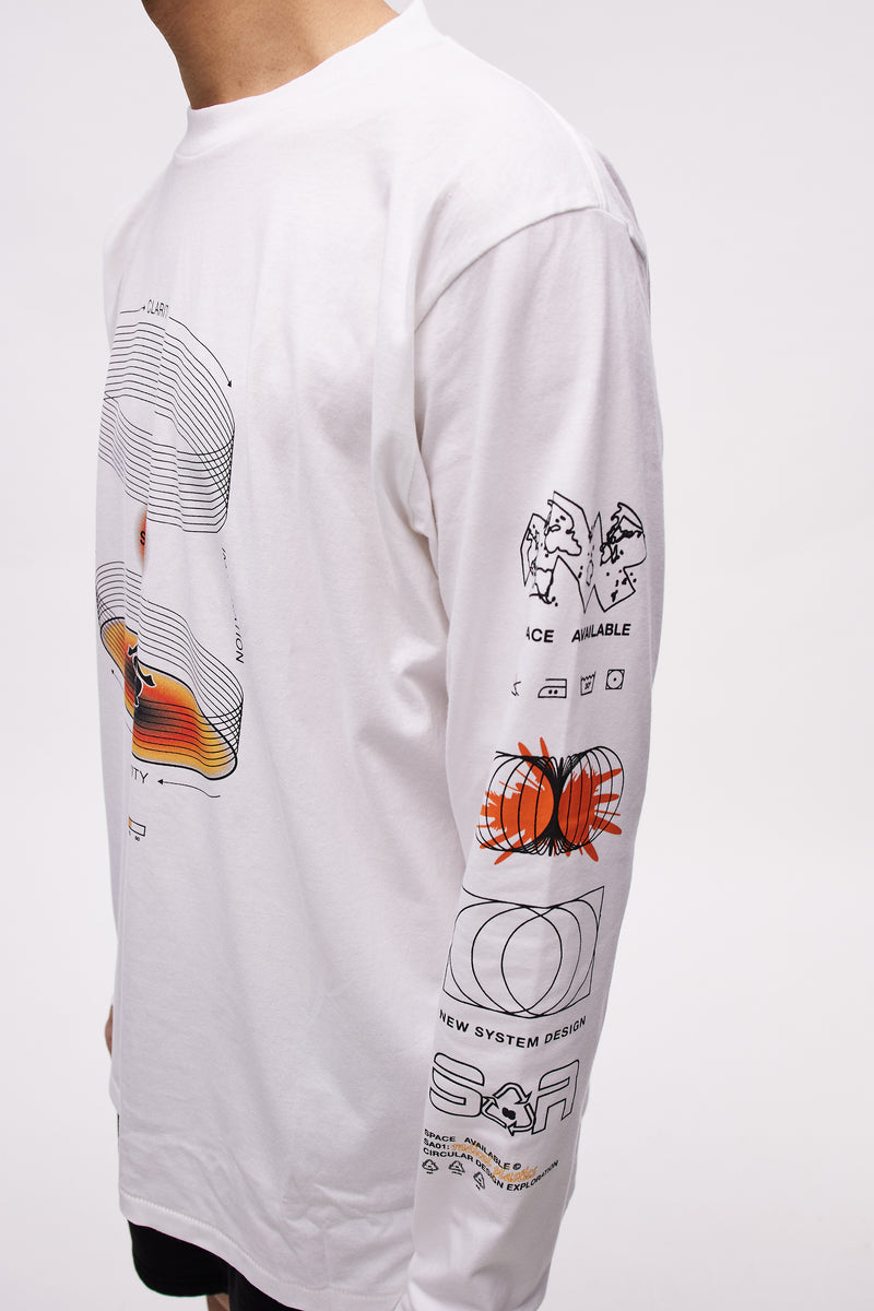 LONG SLEEVE T-SHIRT WHOLE BEING WHITE