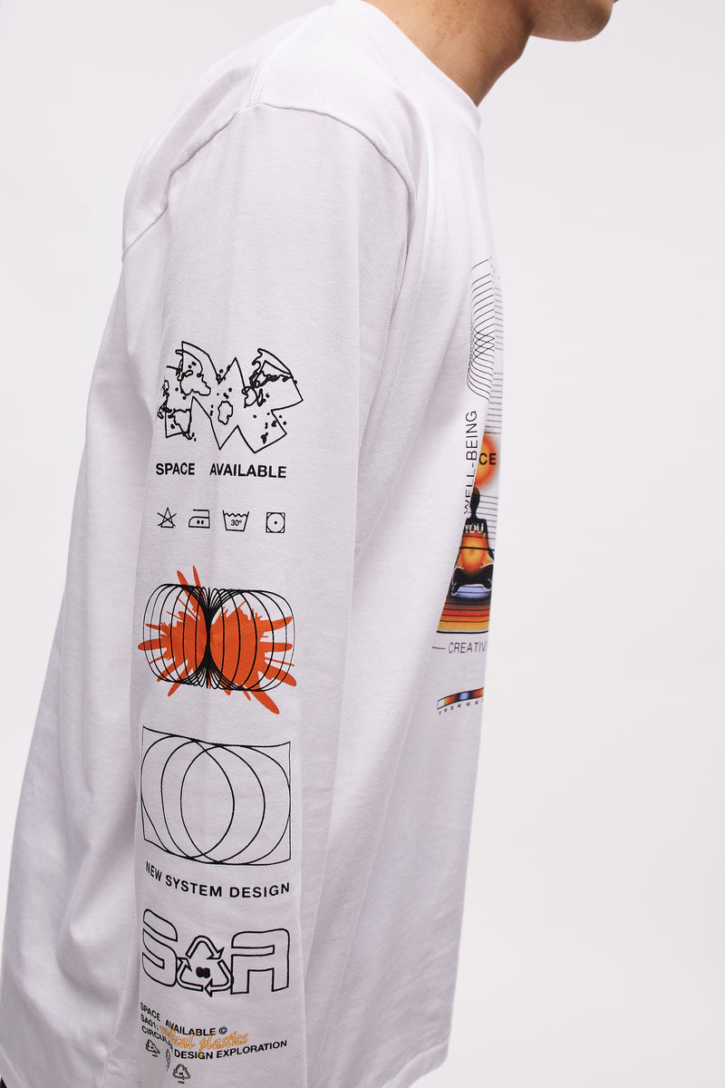 LONG SLEEVE T-SHIRT WHOLE BEING WHITE