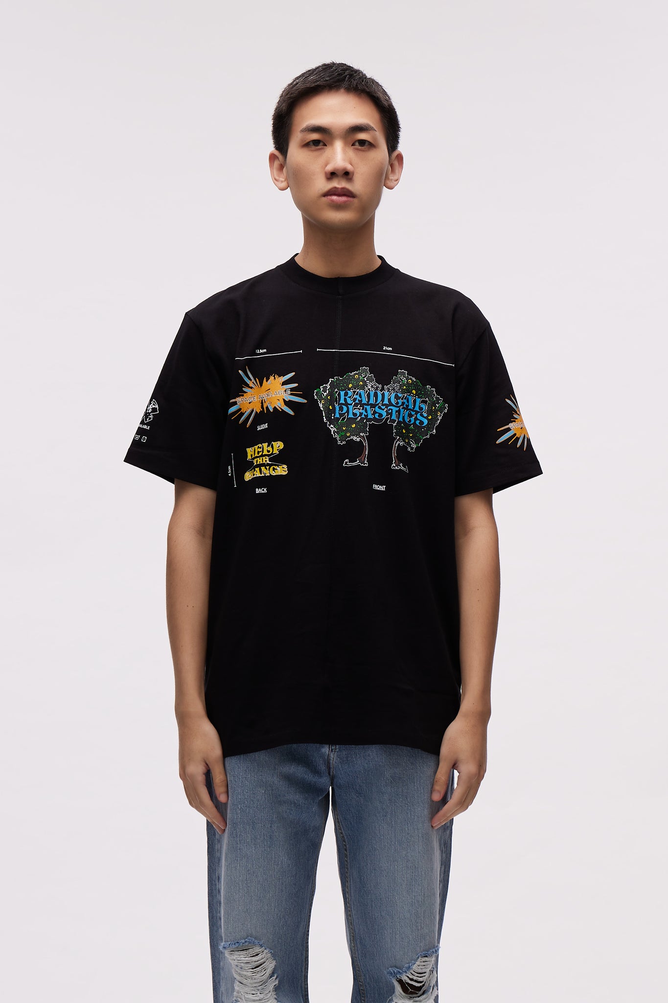 T-SHIRT RADICAL PLASTICS BLACK