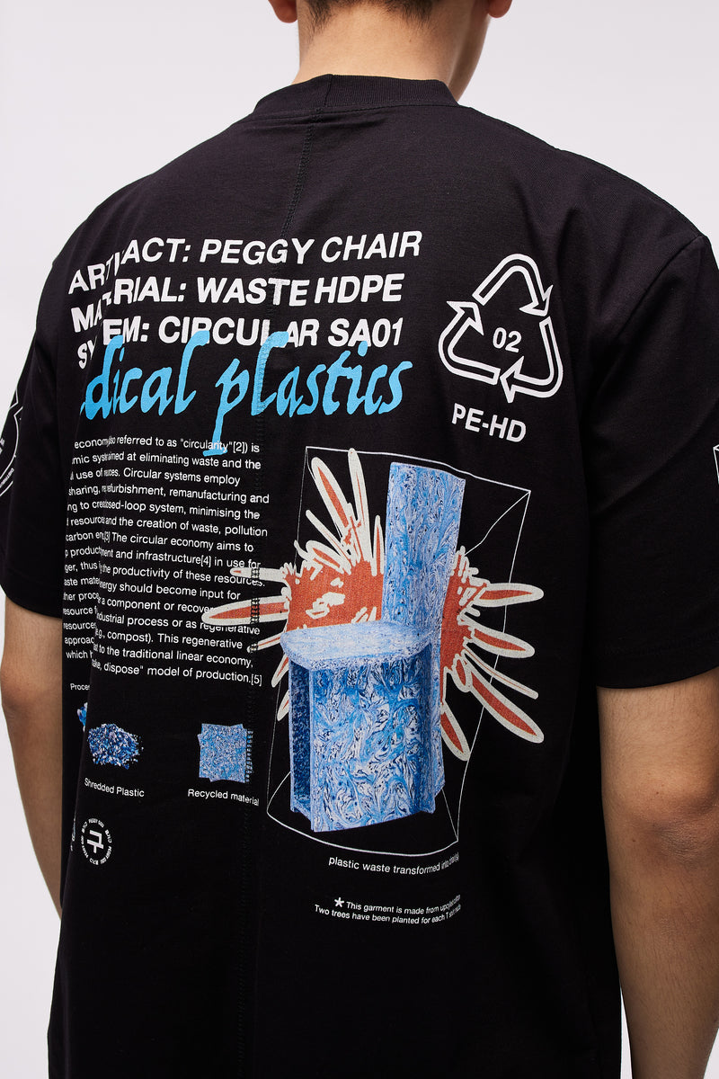 T-SHIRT CIRCULAR DESIGN BLACK