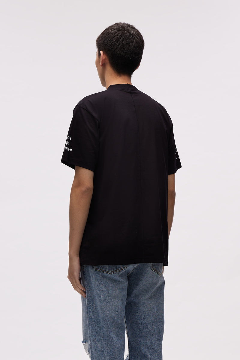T-SHIRT PLASTIC WASTE VORTEX BLACK