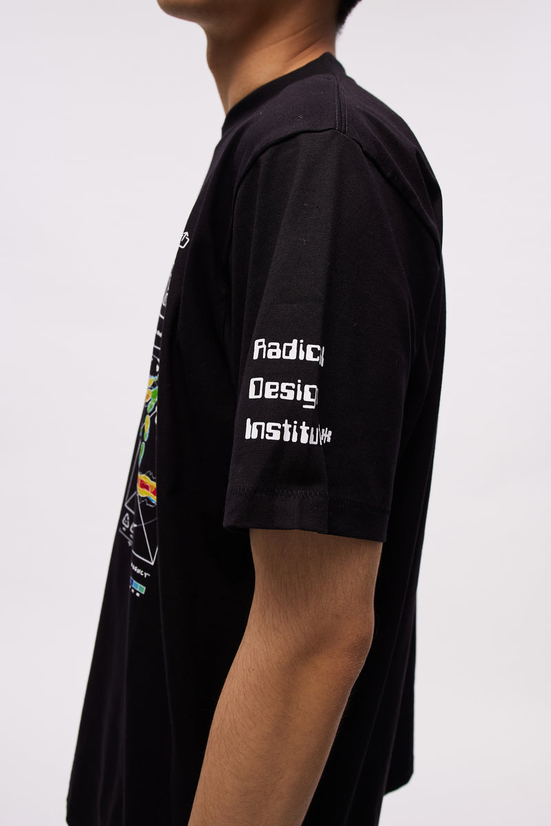 T-SHIRT PLASTIC WASTE VORTEX BLACK