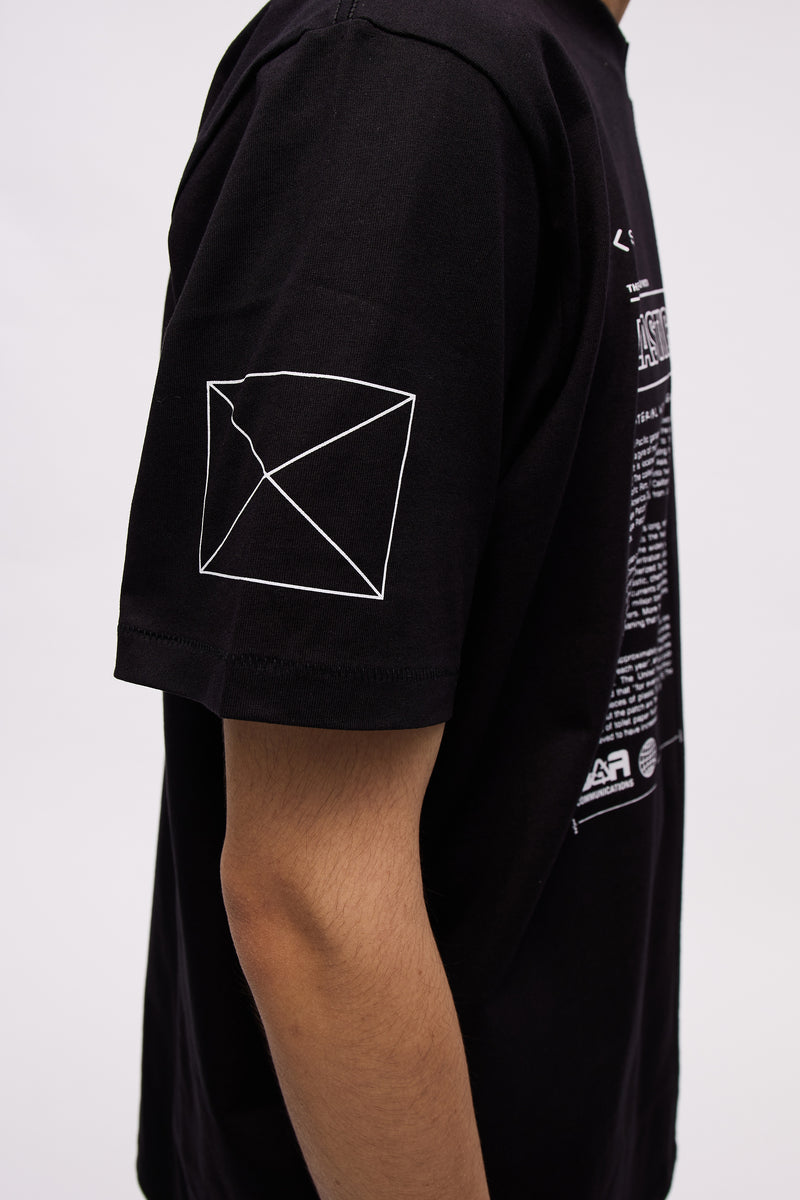 T-SHIRT PLASTIC WASTE VORTEX BLACK