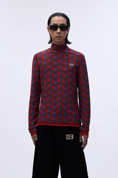 Basket Weave Winter Turtleneck Valley