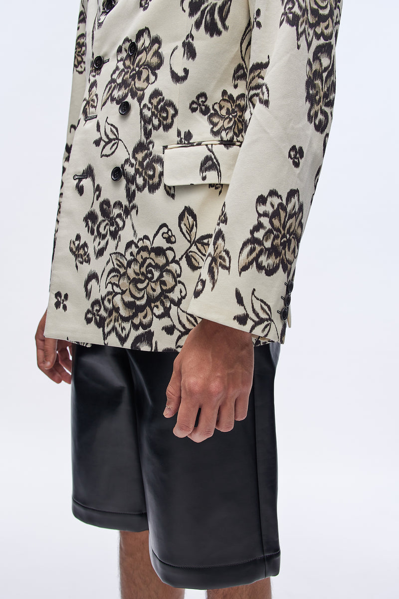 Double-breasted Floral Blazer