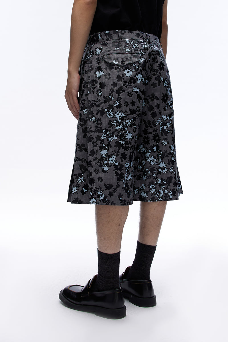 Floral-print shorts Grey