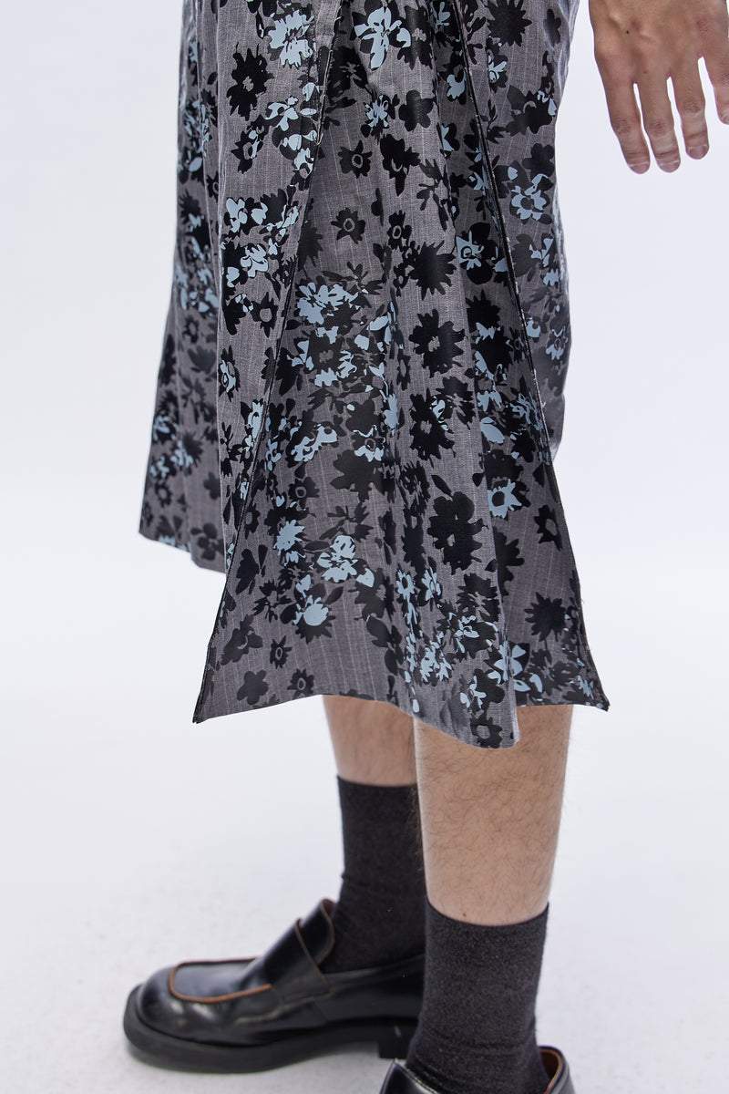 Floral-print shorts Grey