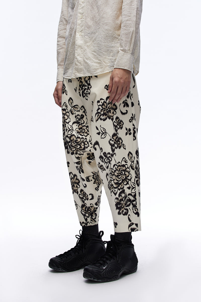 Floral-print Cropped Trousers