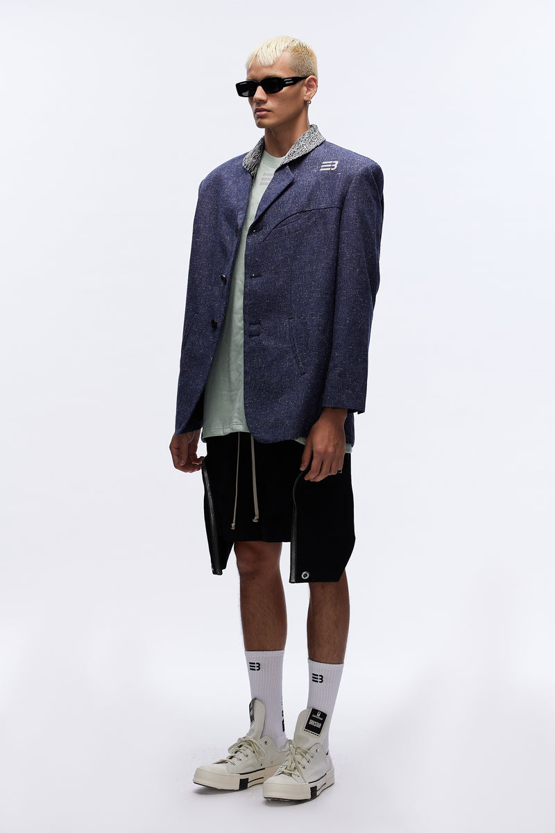 Foster Sb Relaxed Blazer Foster Sb Relaxed Blazer Melange Navy