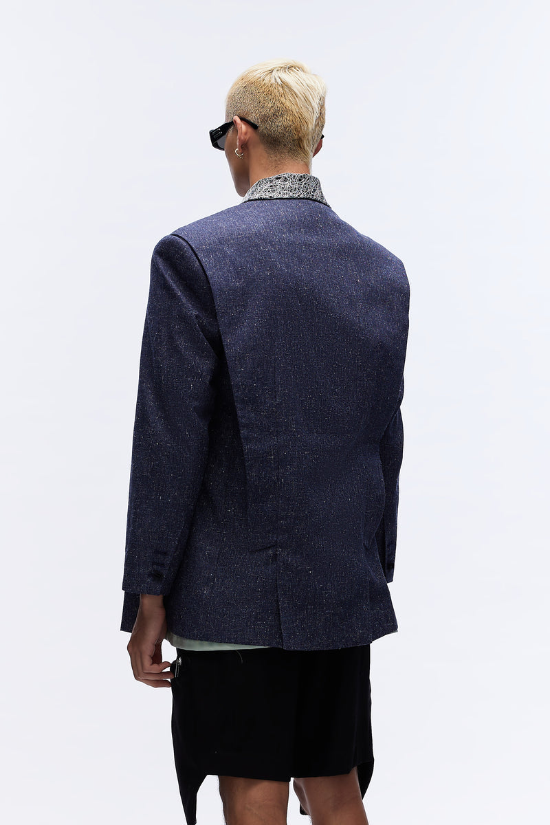 Foster Sb Relaxed Blazer Foster Sb Relaxed Blazer Melange Navy