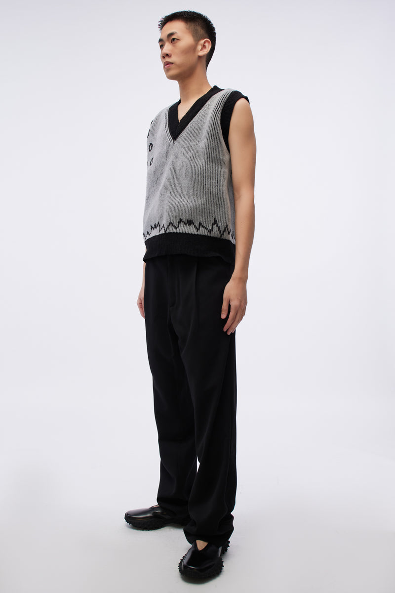Pleated Trousers W Adjustables Black