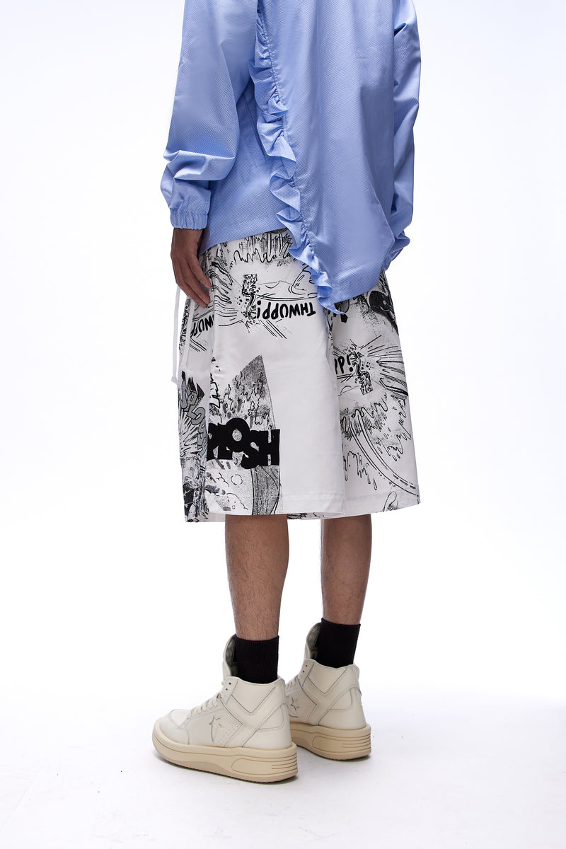 X Christian Marclay Wide-leg ShortsF