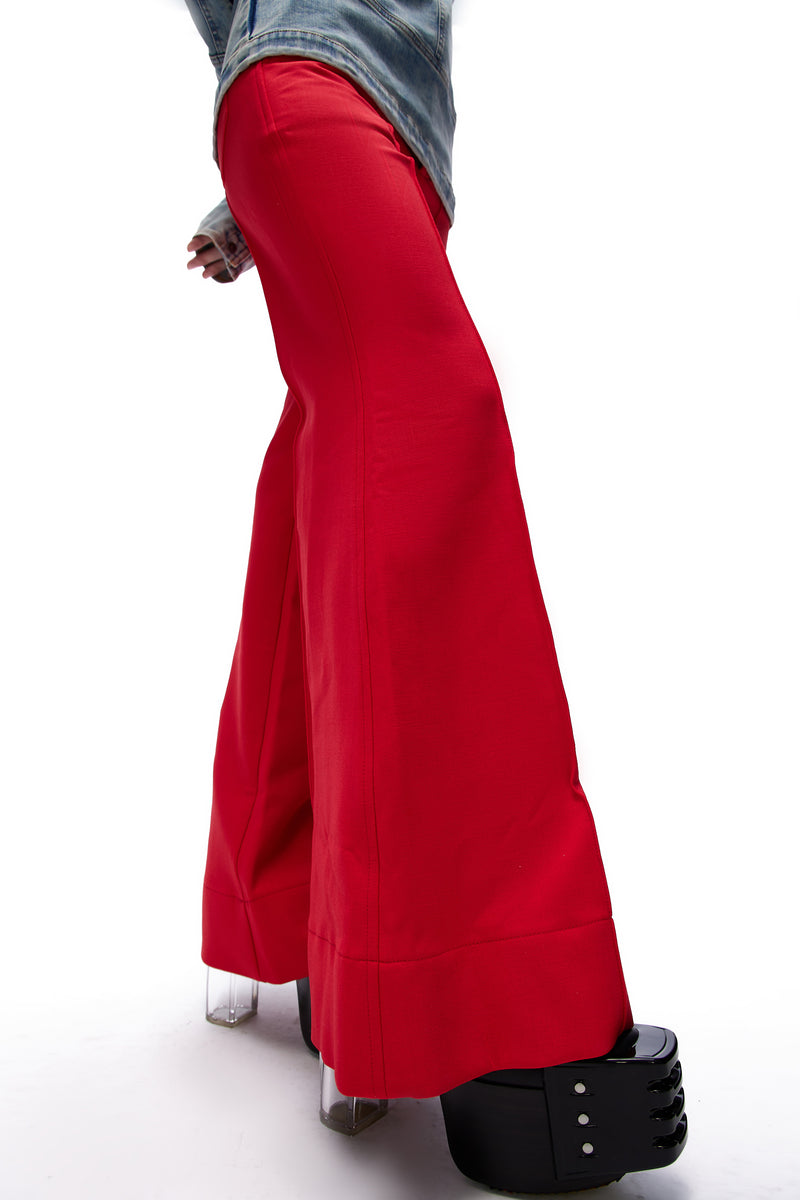 Flared Suit Trousers Fiesta Red