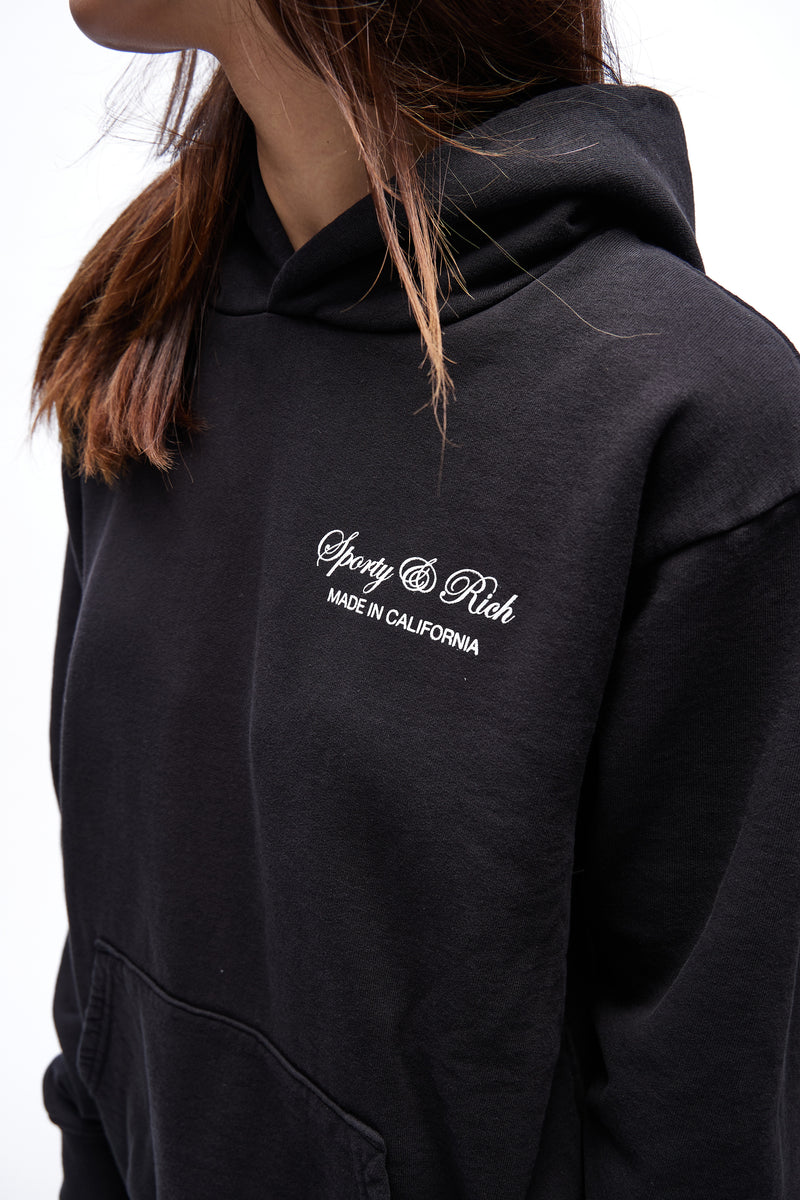 Script Logo Hoodie Black