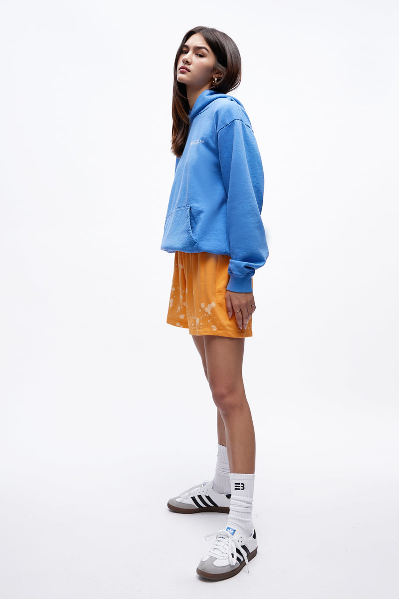 Unisex Bleach Shorts Knit Orange