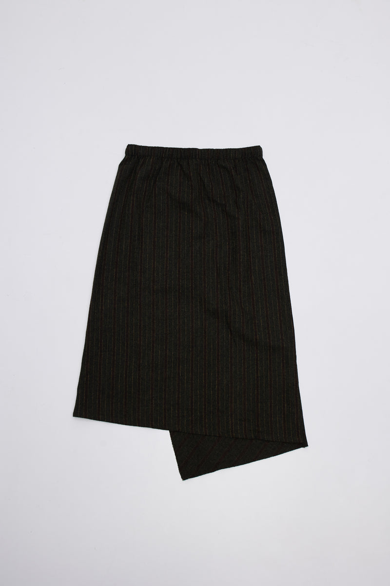 Flow Skirt Olive/brown Melange Stripe