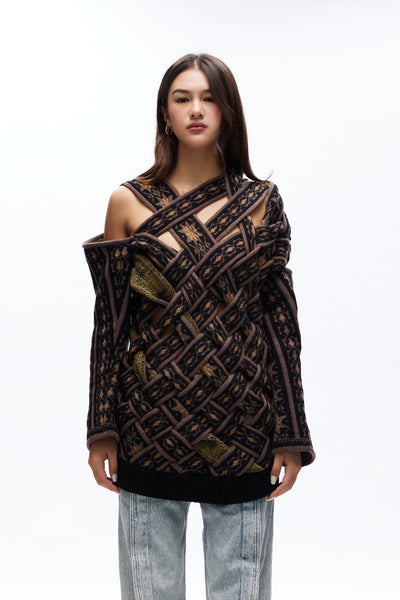 BRAIDED NORWEGIAN SWEATER