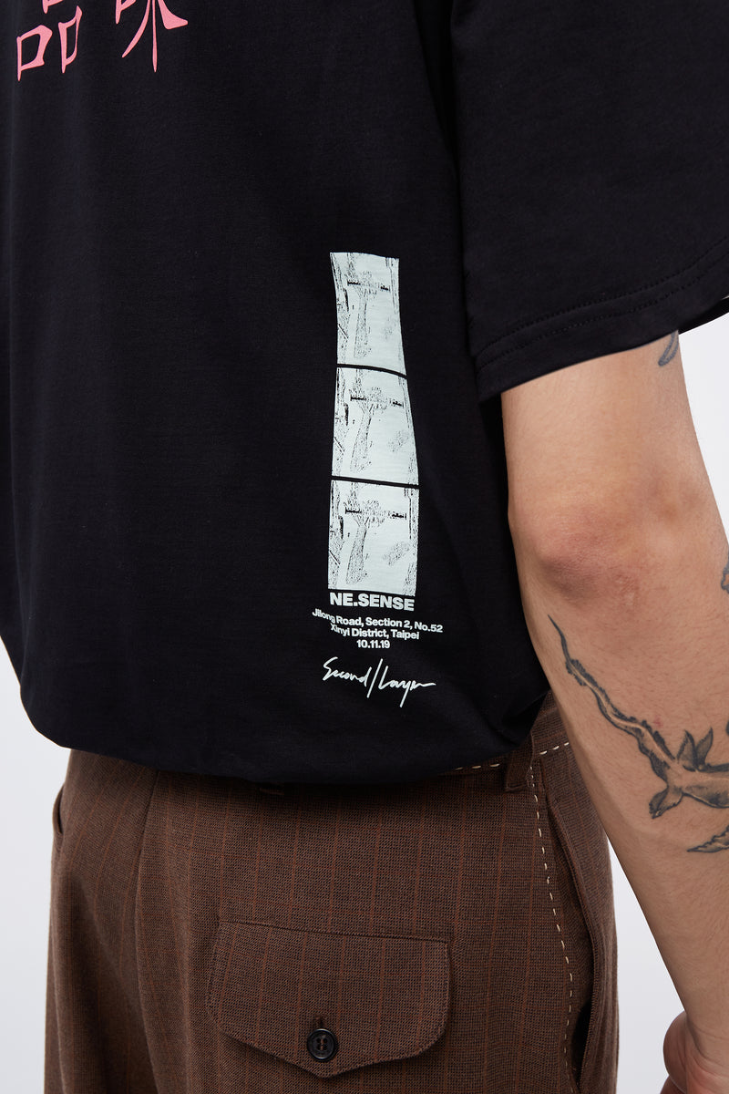 Black / Pink Hot Paradox Tee