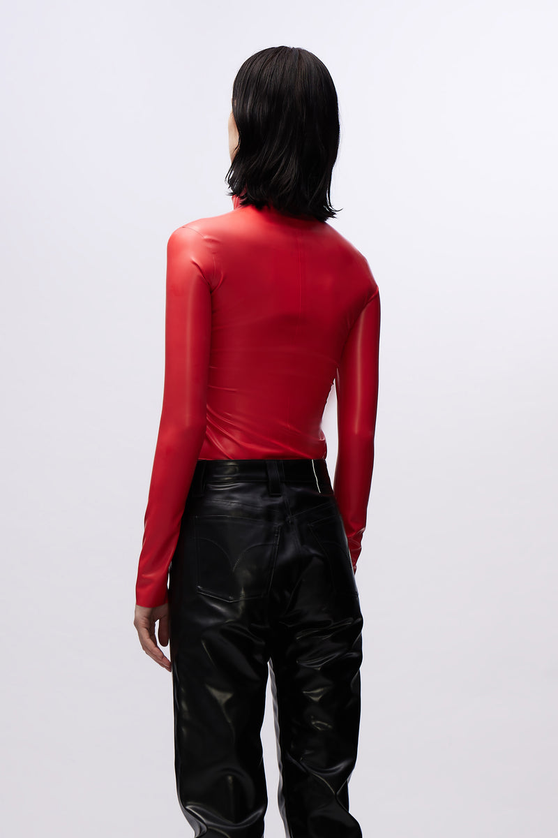 Zipper Top Scarlet Red