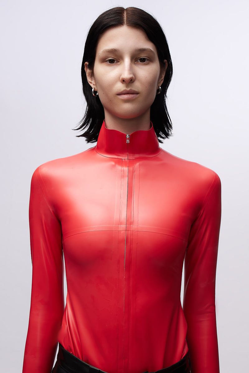 Zipper Top Scarlet Red