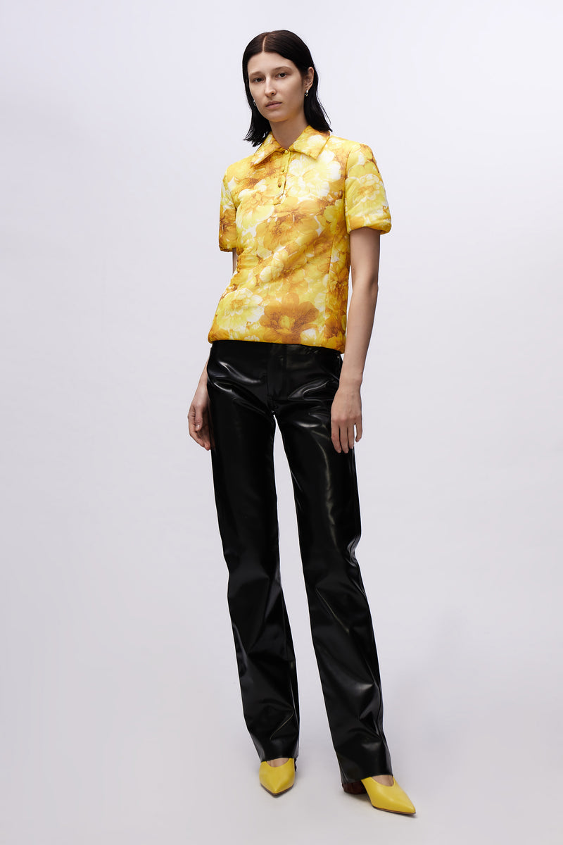 Wadded Polo Yellow Curtain