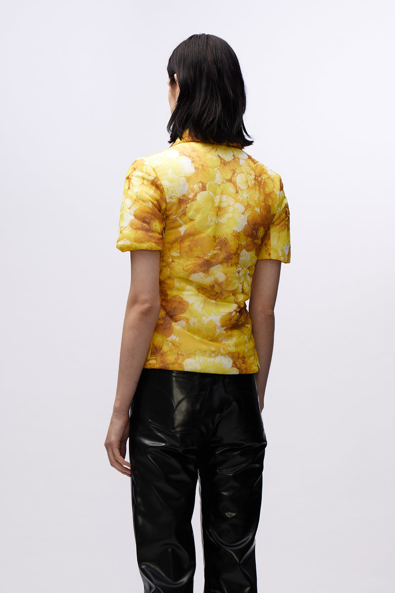 Wadded Polo Yellow Curtain
