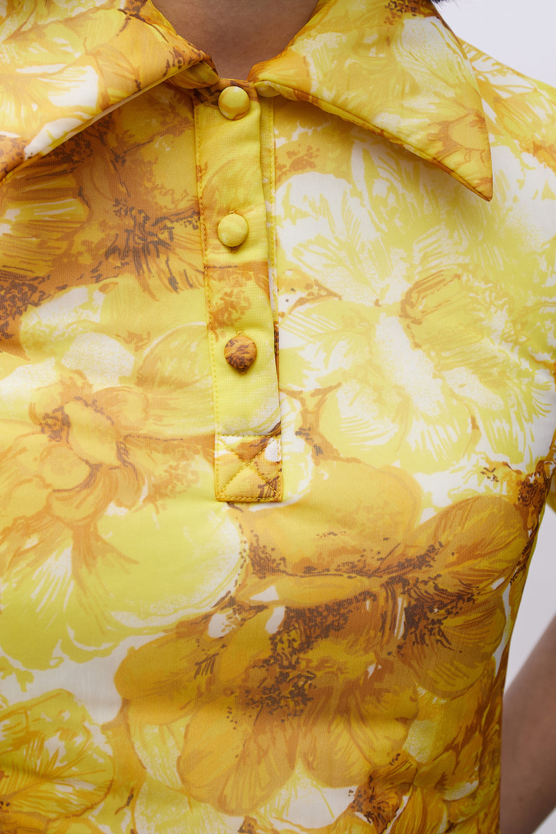 Wadded Polo Yellow Curtain