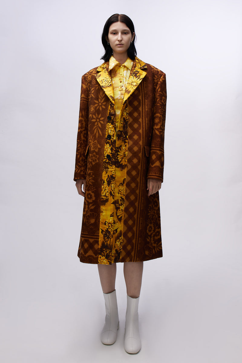 Wadded Polo Yellow Curtain