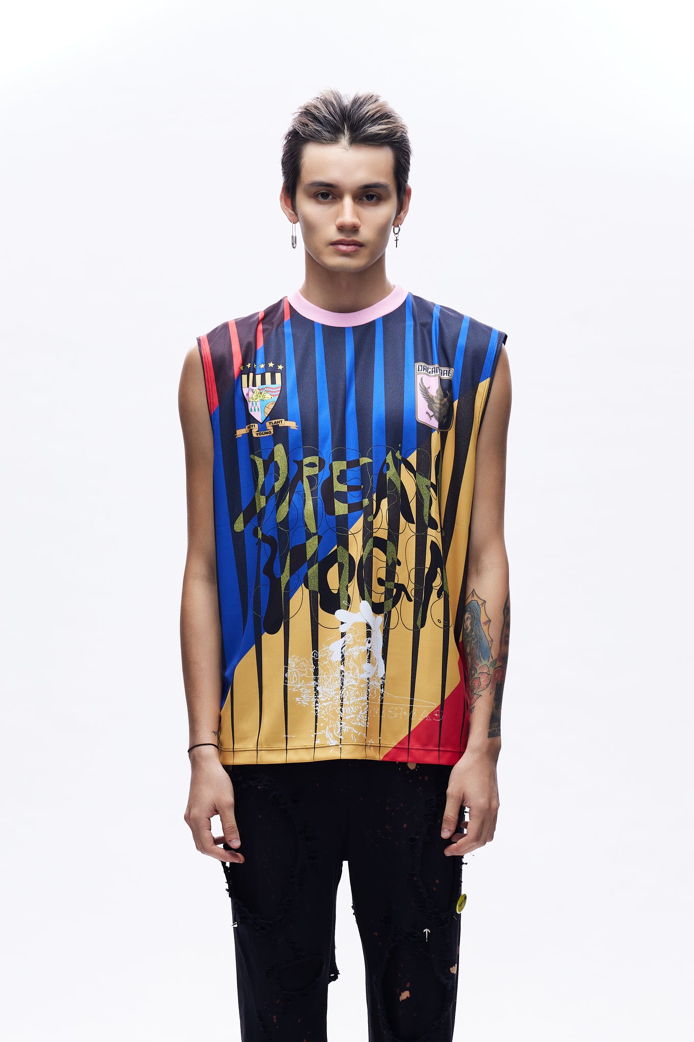 Mens Dream Yoga Jersey Knit Black Multicolor