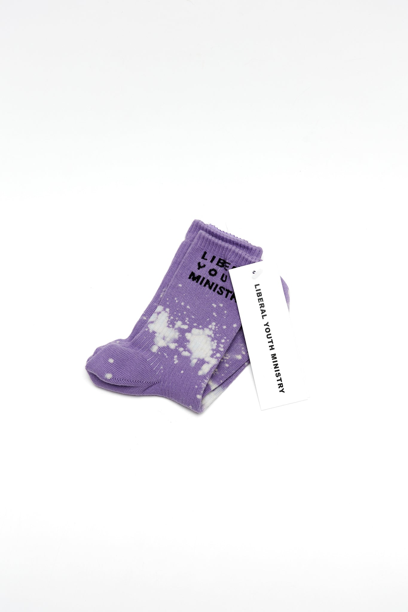 Unisex Bleach Socks Knit Lilac