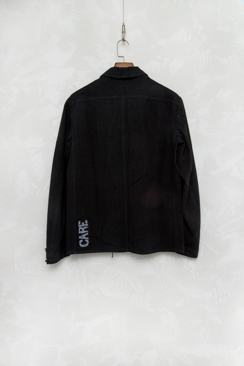 Heikki Salonen - Worker Jacket with Patches Washed Black