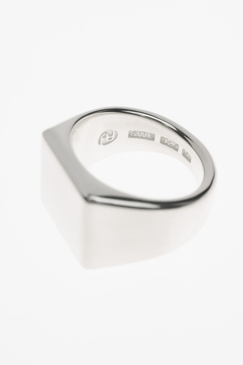 Platform Ring Polished Silver