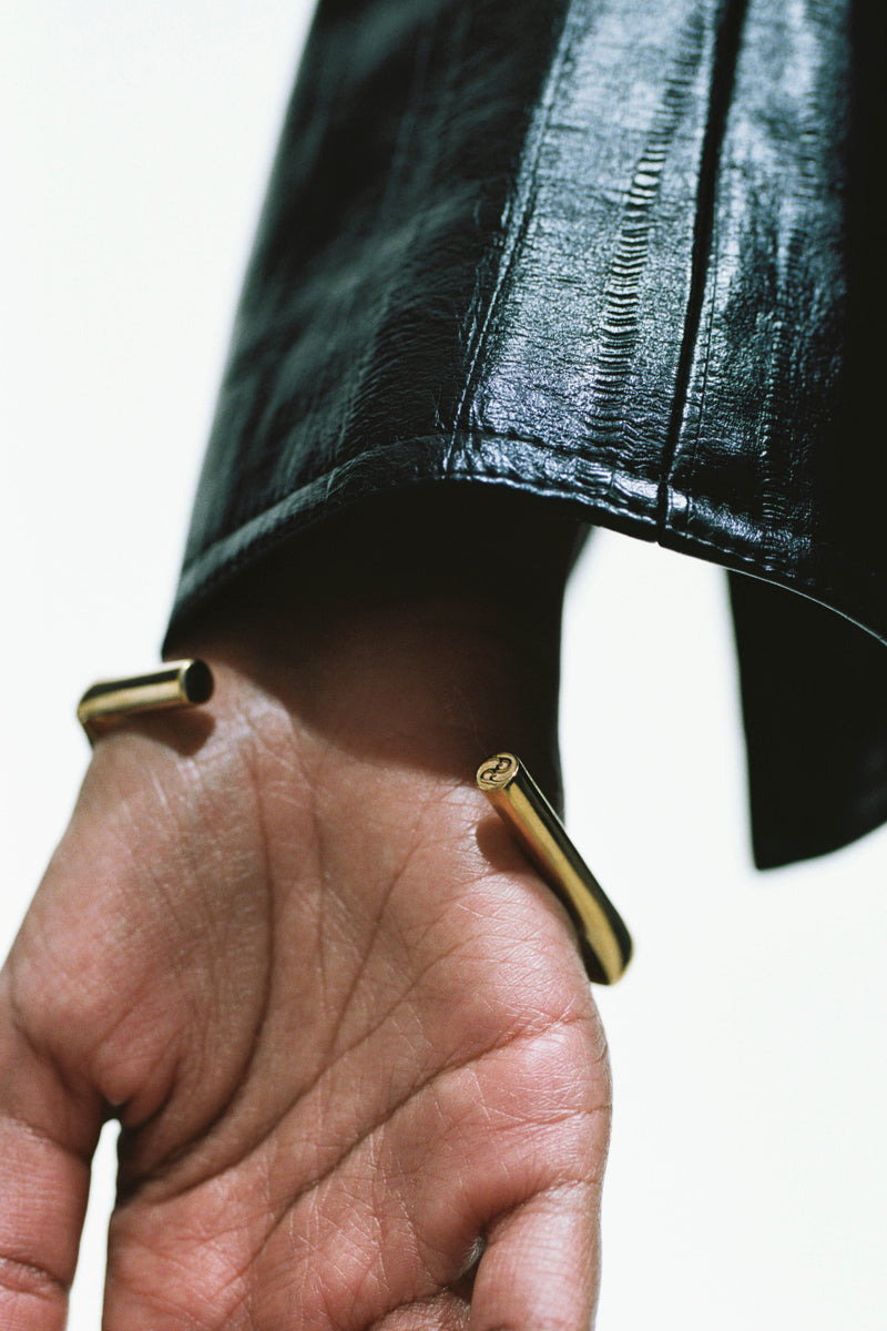 Straw bracelet Polished gold