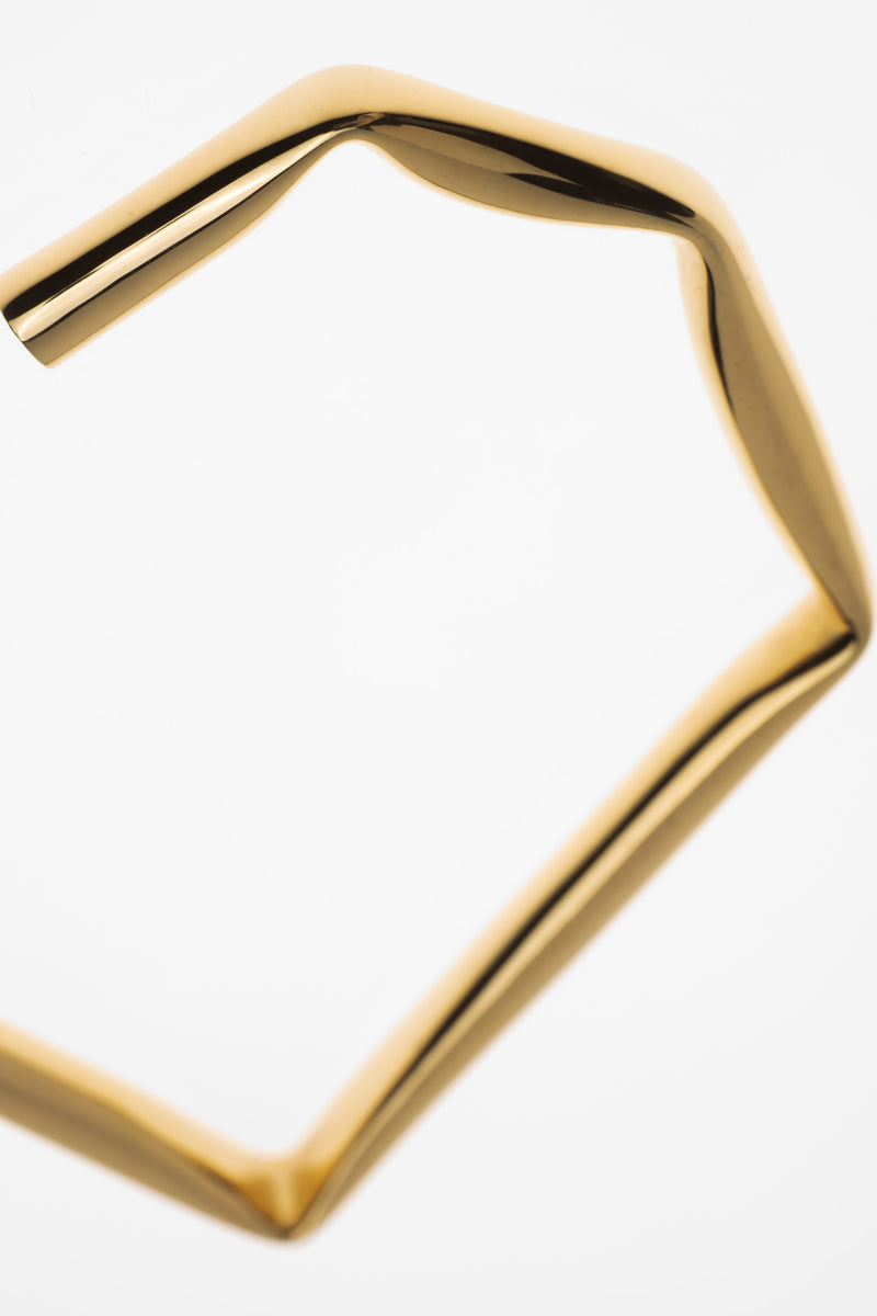 Straw bracelet Polished gold