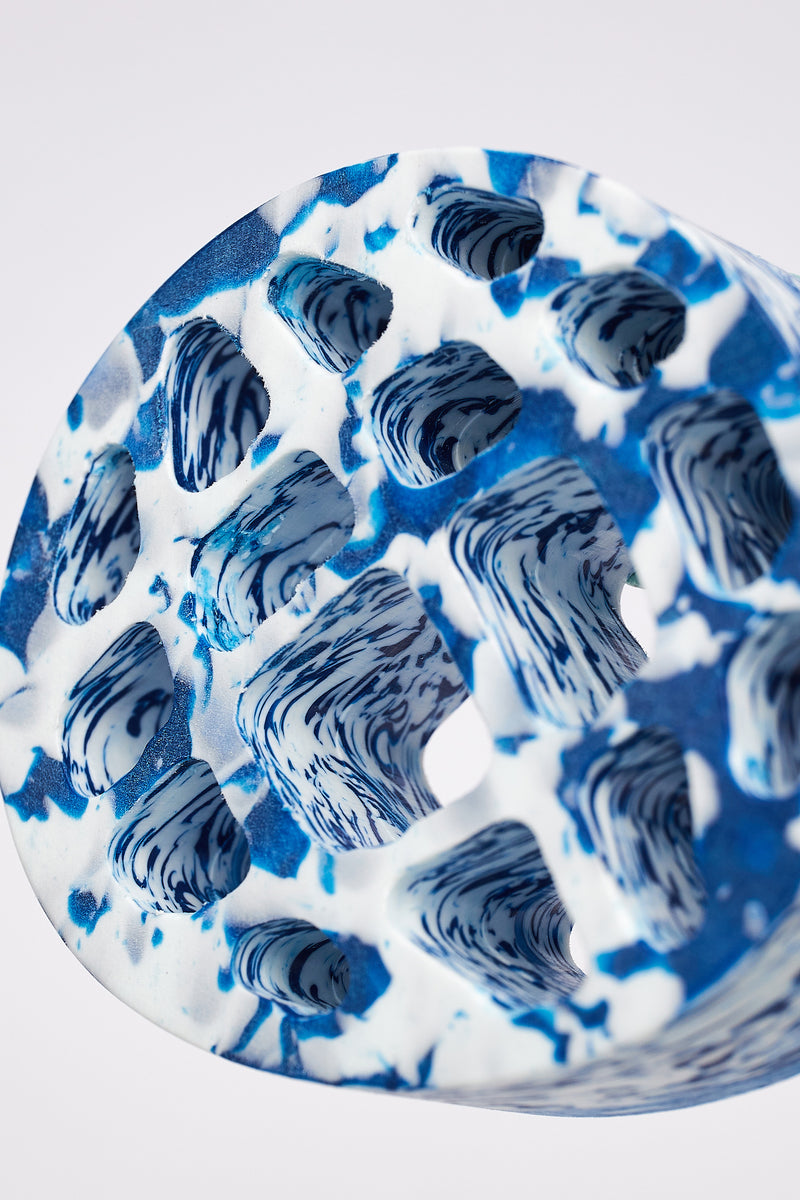 ORNAMENTAL, PLASTIC - SYMBOLISM (PAPER WEIGHTS SET OF 3) BLUE WAVE