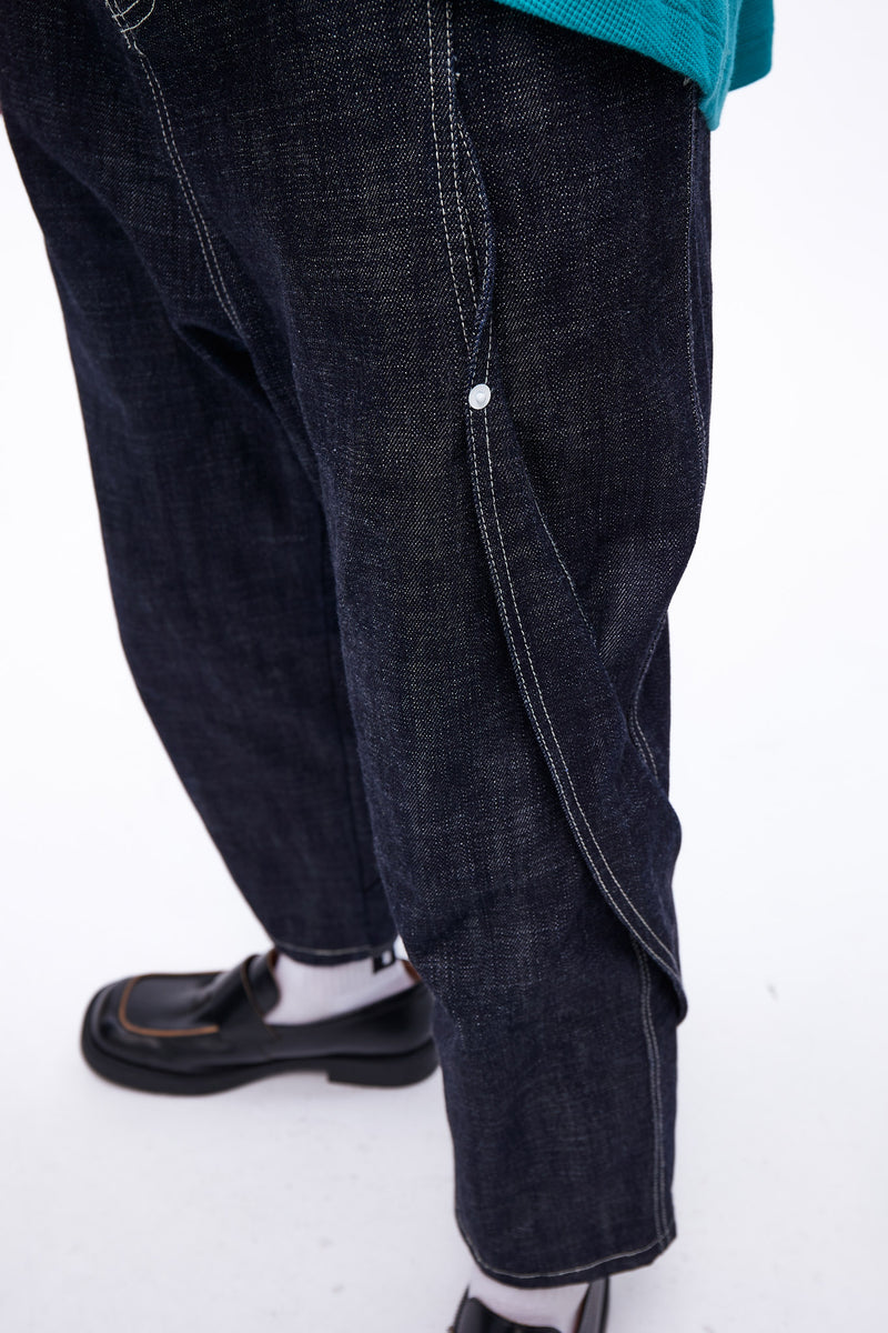 Hurst Drop Crotch Crop Jeans Mazarine