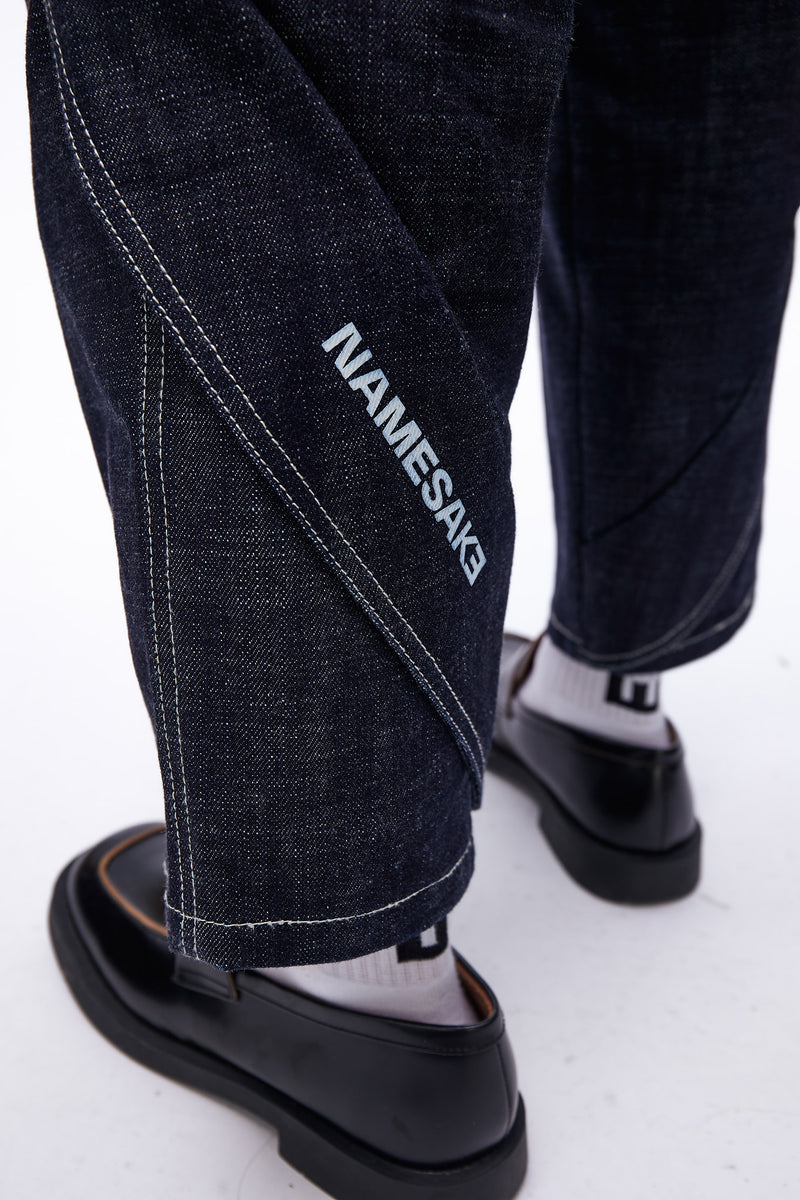 Hurst Drop Crotch Crop Jeans Mazarine