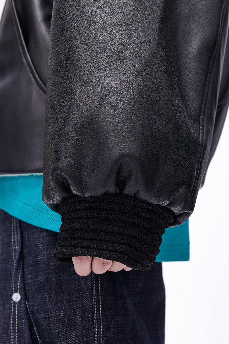 Giorgio Reversible Biker Bomber Woodland Black / Canoli Cream