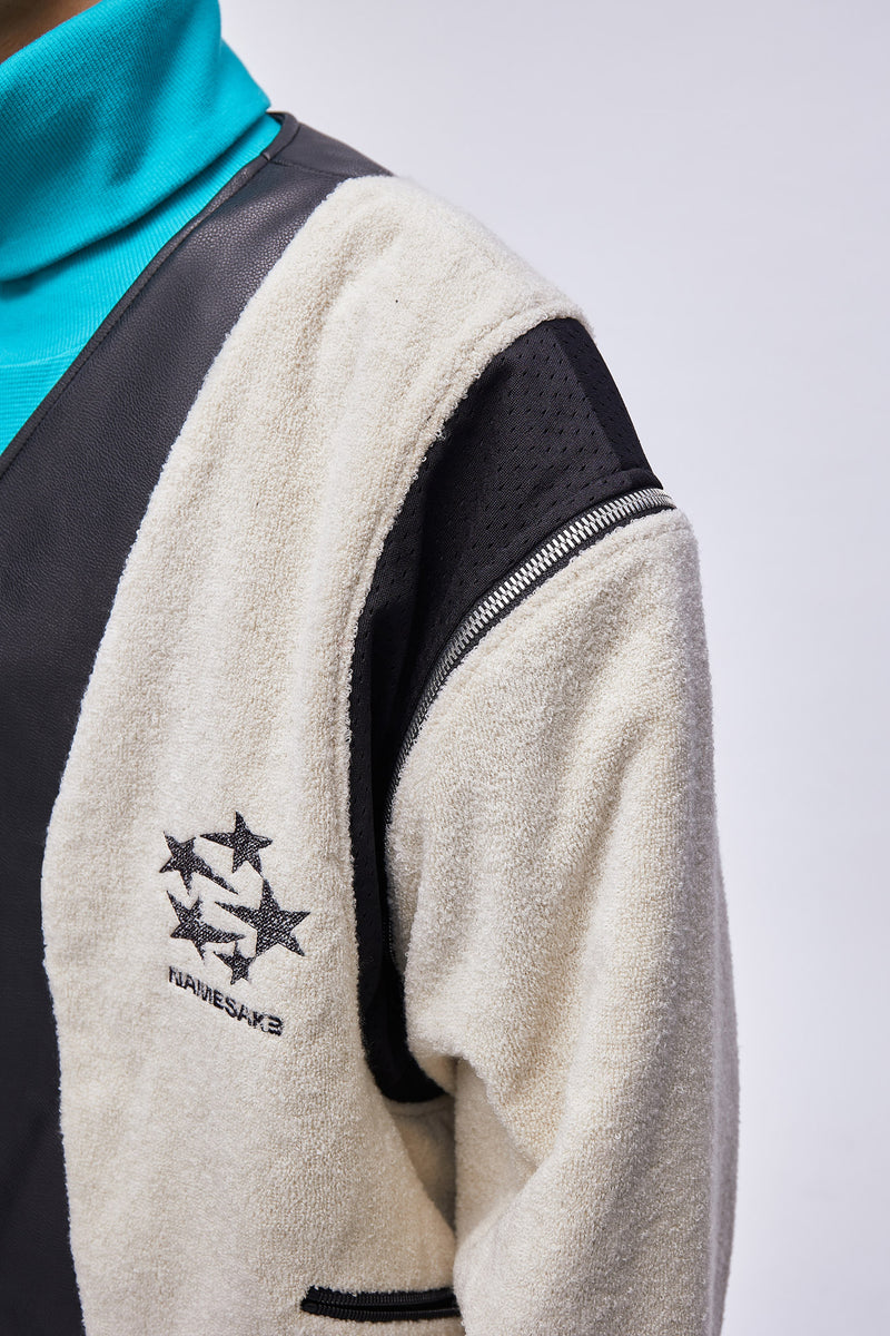 Giorgio Reversible Biker Bomber Woodland Black / Canoli Cream