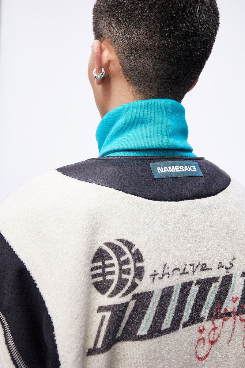 Giorgio Reversible Biker Bomber Woodland Black / Canoli Cream