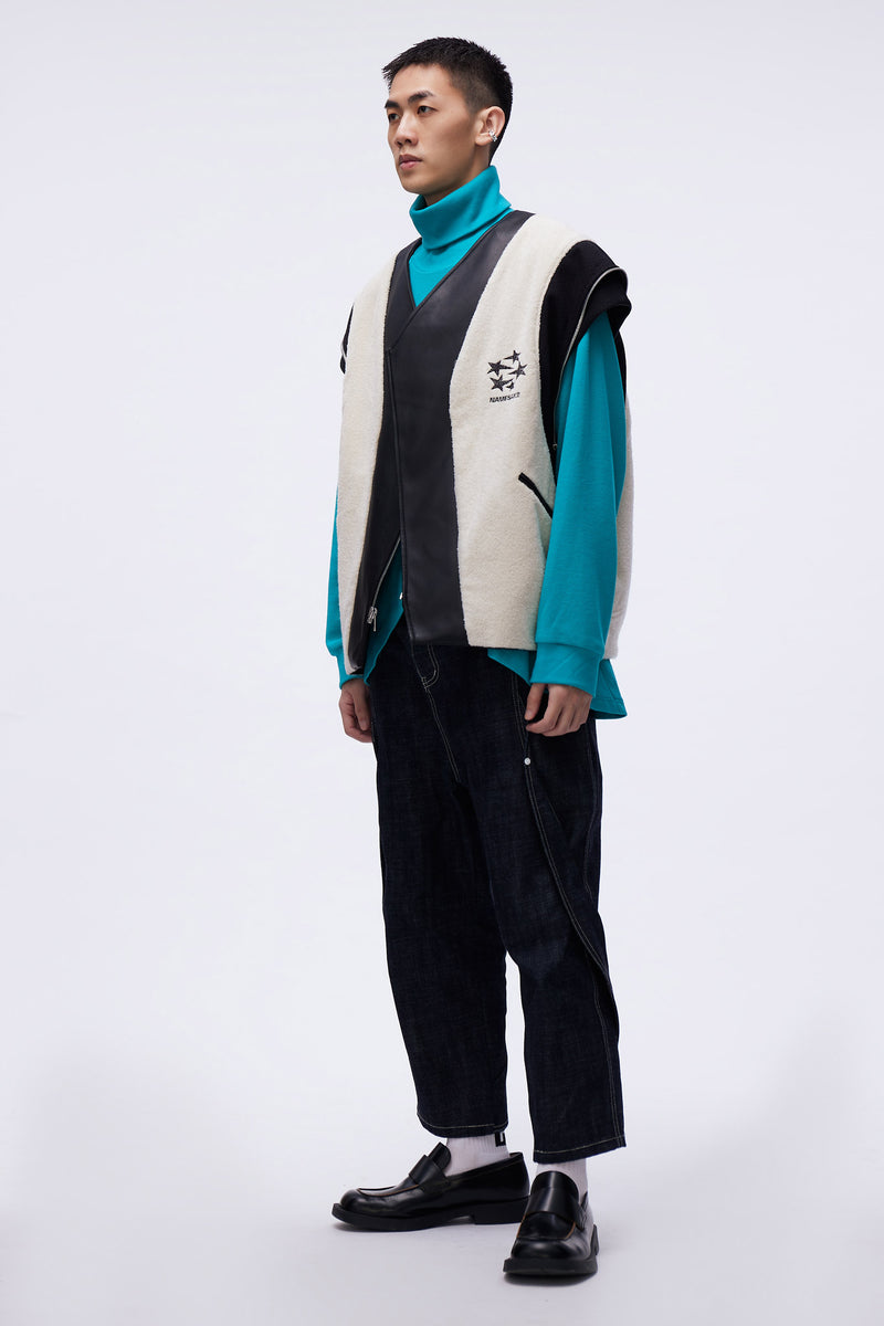 Giorgio Reversible Biker Bomber Woodland Black / Canoli Cream