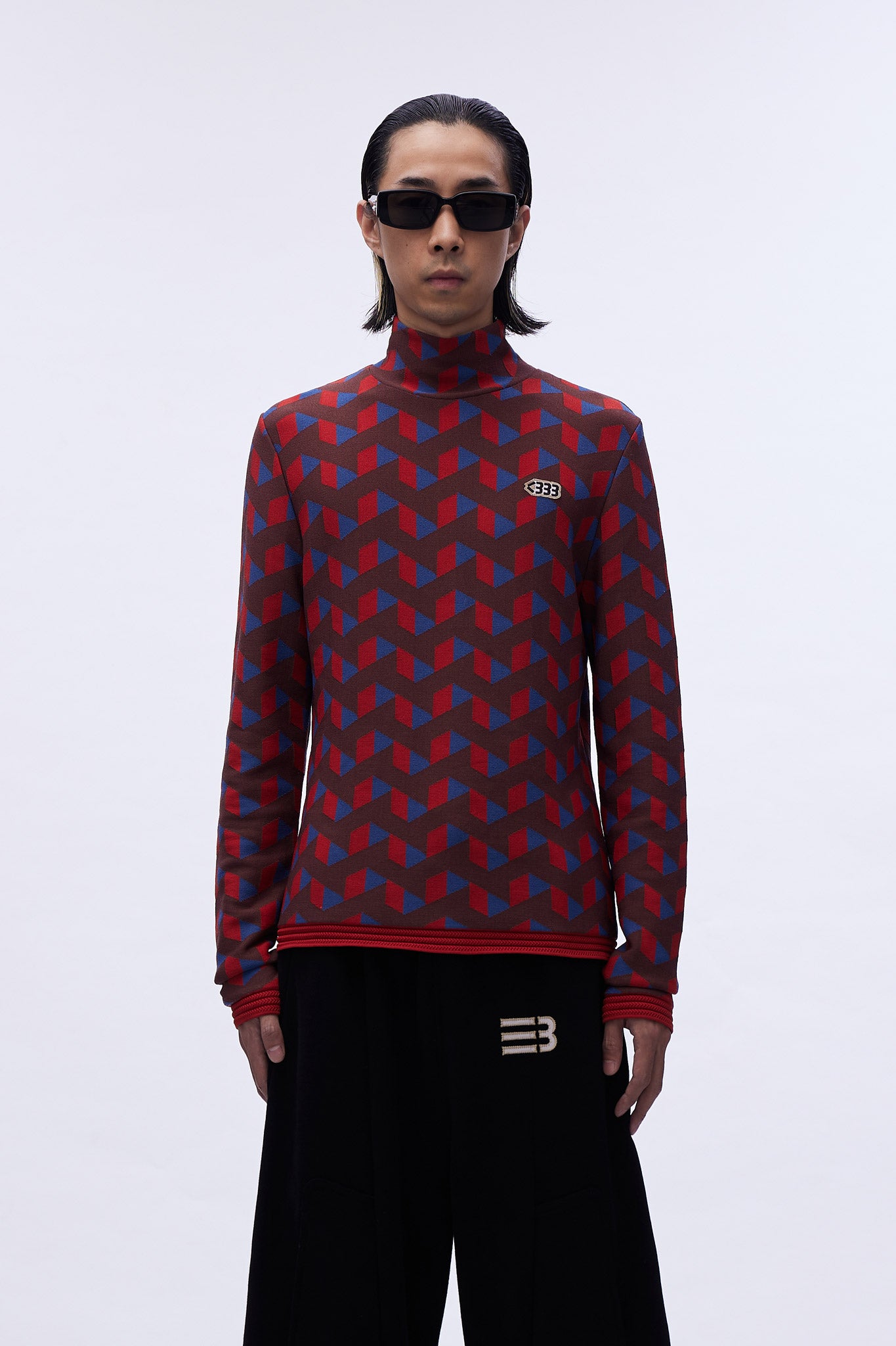 NAMESAKE ネイムセイク XSサイズ ROOTS SWEATER ニット 体型カバー】ふわふわミックスヤーン ハイネックニット（ニット