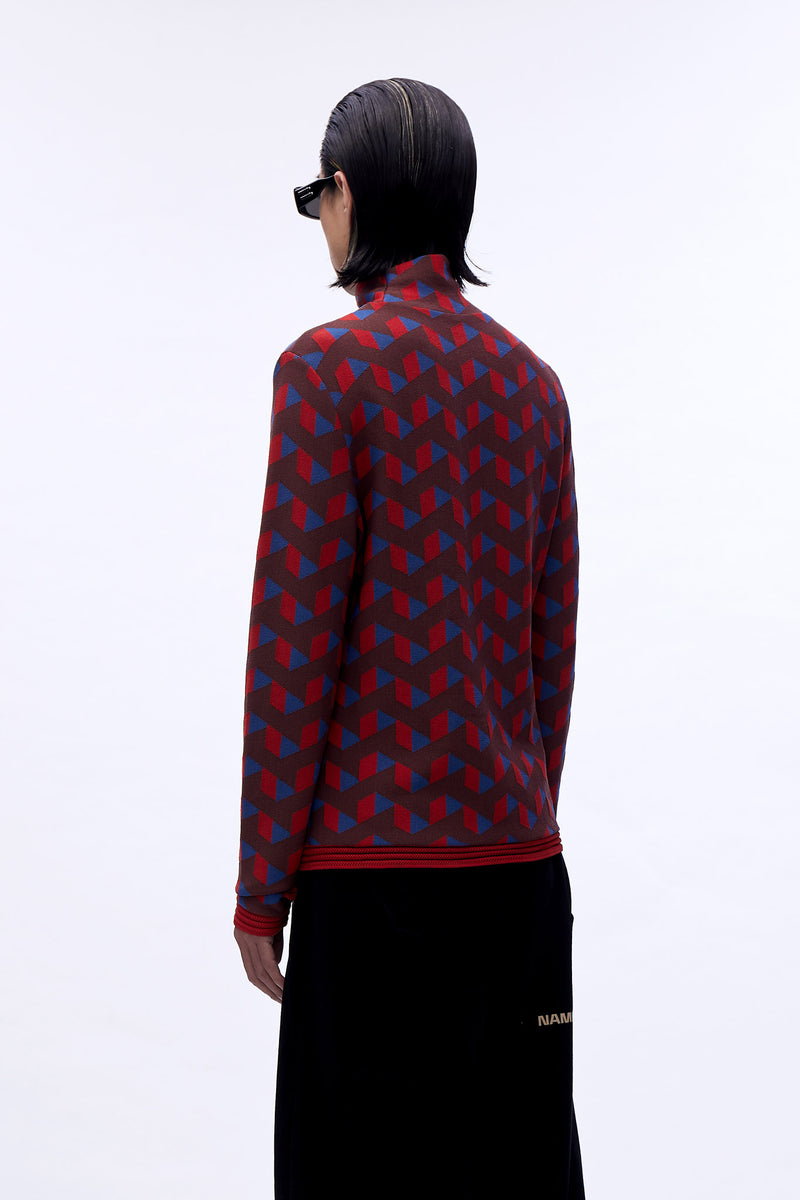 Basket Weave Winter Turtleneck Valley