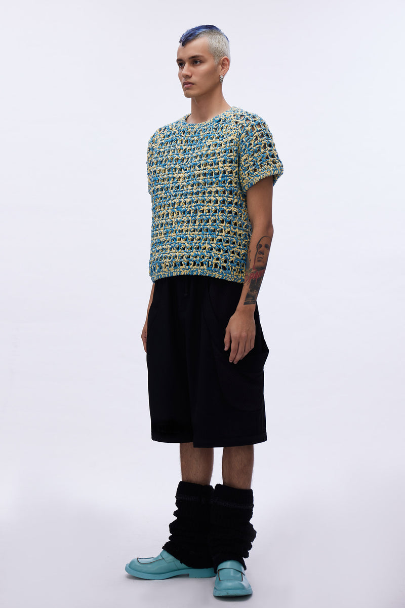 Mikey Cropped Net Top Titans