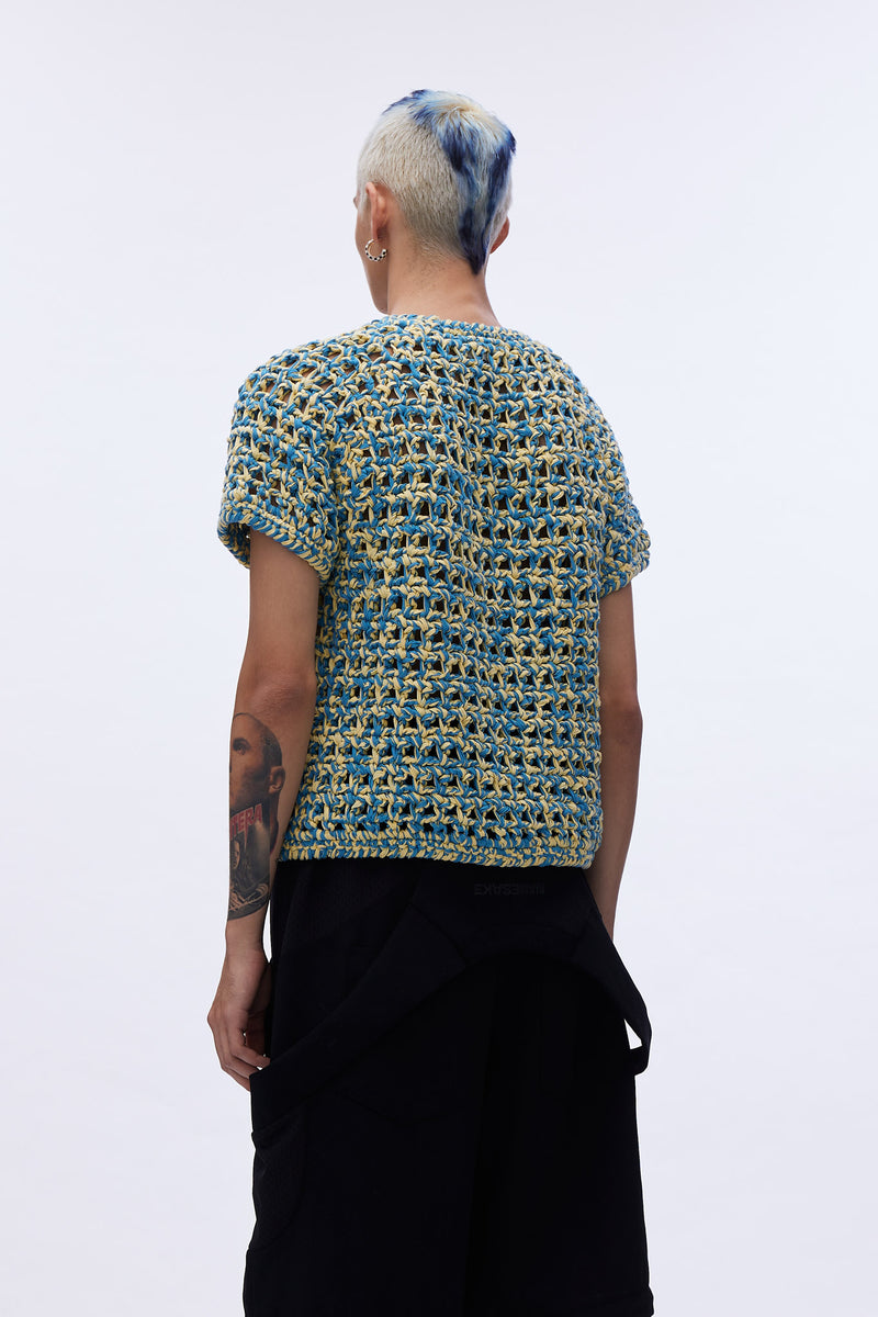 Mikey Cropped Net Top Titans