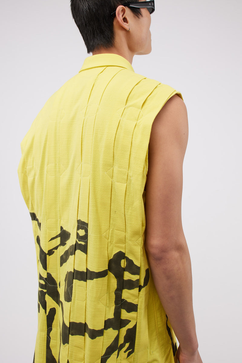 Walter Folded Sleeveless Shirt Long Illumintating Yellow