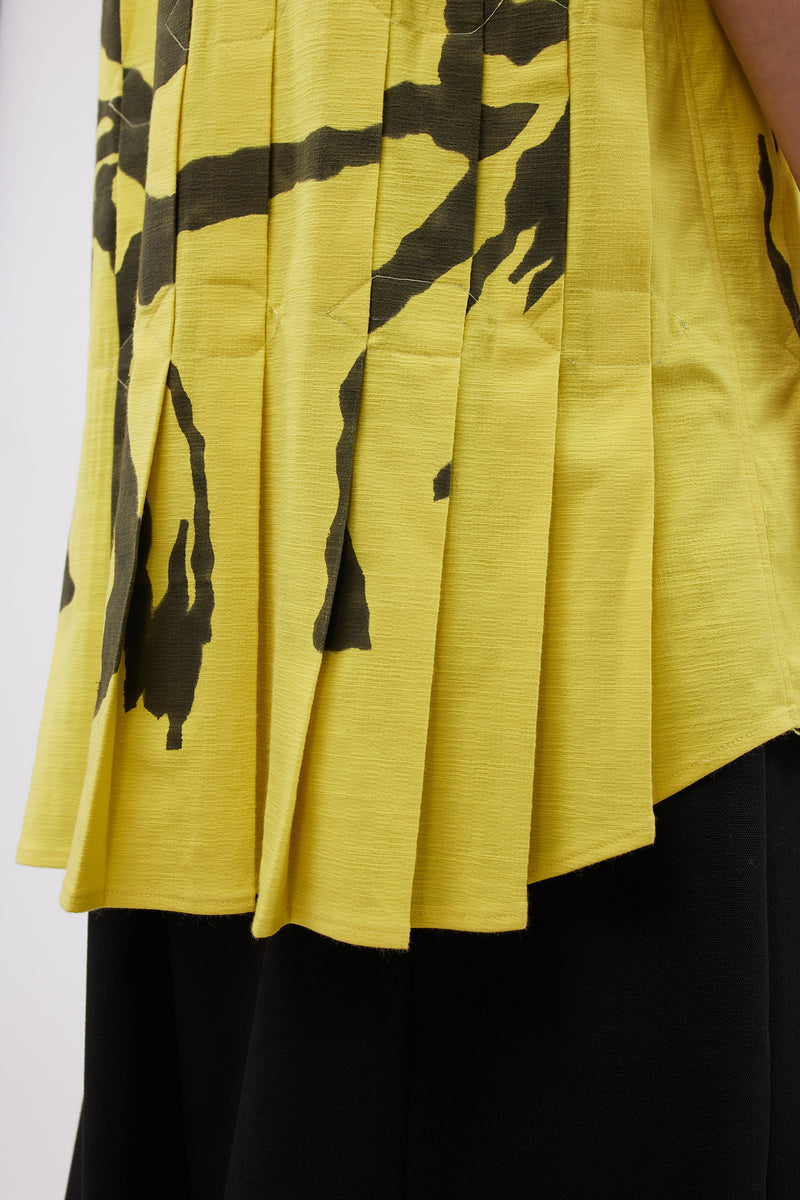 Walter Folded Sleeveless Shirt Long Illumintating Yellow