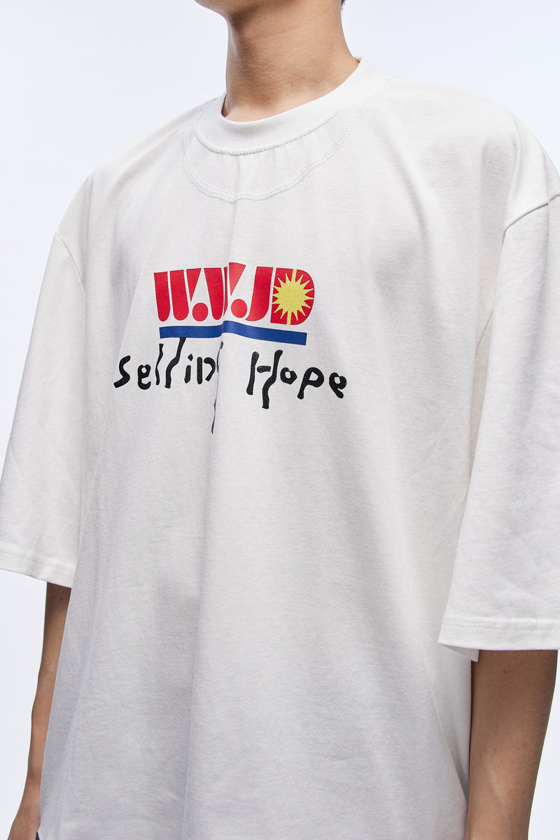 Mayo Oversize Courtside Tee Wwjd White